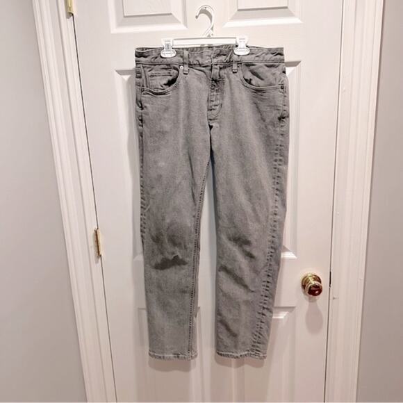 Bonobos Slim Grey Gray Mens Jeans 32 x 30 Casual Organic Cotton Blend Distressed - Picture 5 of 16